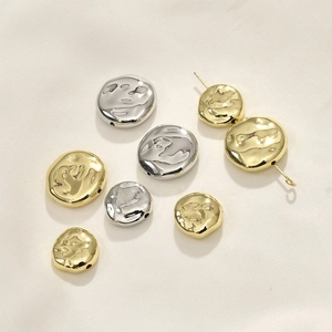 Perline barocche in oro 14k e argento testurizzato per creazione gioielli fai da te