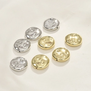 Dettagli di perle barocche in oro 14k e argento con fori per gioielli fai-da-te