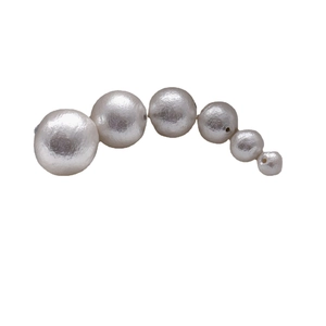 White high-quality cotton pearls in varying sizes for DIY earring jewelry making