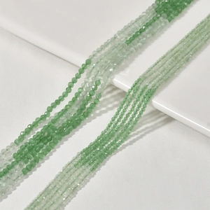 Macro di perle sfaccettate in cristallo occhio di gatto verde per gioielli fai da te