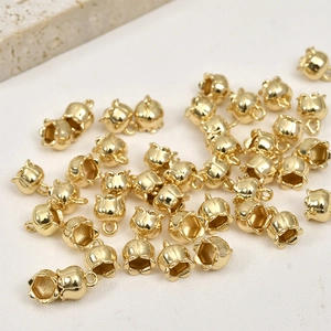 14k gold plated lily of the valley flower pendants for DIY jewelry making