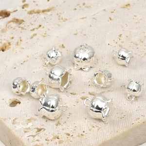 Silver Lily of the Valley flower pendants for DIY jewelry making in various sizes