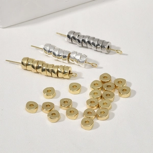 Perles d'Espacement Triangle en Cuivre Plaqué Or 14K Accessoires Fabrication de Bijoux DIY Géométriques Minimalistes