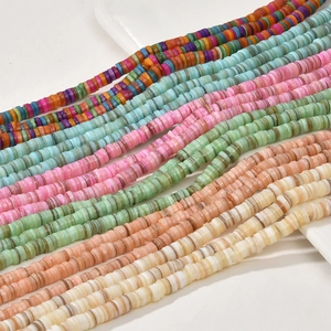 Perles Heishi en Coquillage Naturel Disque d'Espacement Perles En Vrac pour Fabrication de Bijoux DIY Collier Bracelet Accessoire