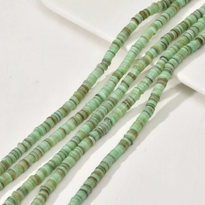 Vue détaillée des perles rondes en nacre naturelle 6mm pour la création de bijoux DIY
