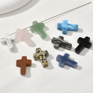 Cross crystal pendants in nine varied colors for DIY jewelry necklaces and bracelets