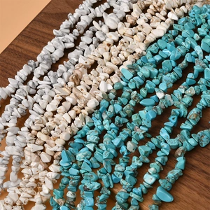 Natural Turquoise Howlite Irregular Chip Beads Polished Raw Stone Loose Beads For Jewelry Making DIY Bracelets Necklaces