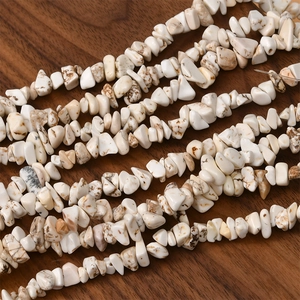 Irregular natural white turquoise stone beads for DIY handmade jewelry bracelets