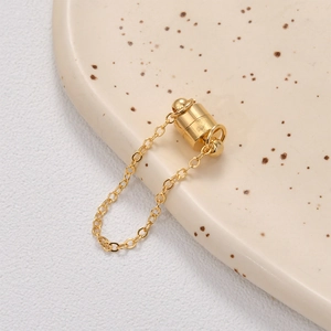 Cierre magnético de oro de 14k con cadena de seguridad para collares y pulseras de bricolaje