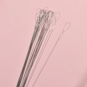 Fine stainless steel flexible beading needles with large eye for DIY jewelry making