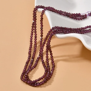Perles en pierre naturelle facettée 2-3mm violet foncé pour création de bijoux DIY