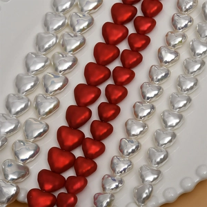 Heart Shape Imitation Mabe Artificial Pearl Beads For DIY Jewelry Making Vintage Baroque Style Heart Loose Beads Craft Material Accessories
