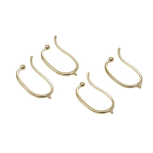 14k gold plated U-shaped ear cuffs with hanging loop for DIY jewelry making