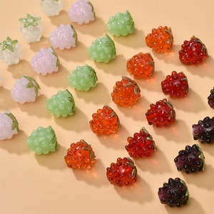 Handmade Lampwork Strawberry Raspberry Beads For Jewelry Making DIY Necklace Bracelet Accessories Glass Fruit Shaped Beads