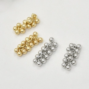 Gold and silver grape-shaped bead clusters for DIY jewelry making and pendants