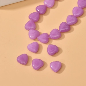 DIY purple heart stone beads for jewelry making necklaces and bracelets