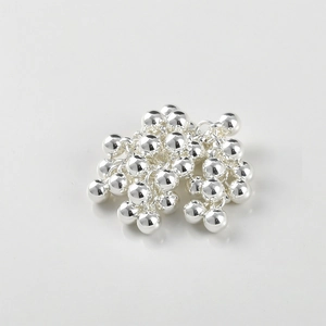 Macro detail of silver plated bead cluster pendant for DIY handmade jewelry accessories