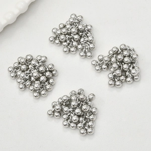 Mirror polished gold plated bead cluster pendants for DIY jewelry making accessories