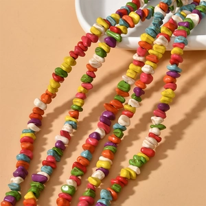 Gekleurde onregelmatige turquoise kralen in boho-stijl voor DIY sieraden maken hobby