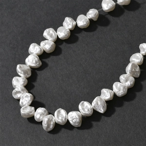 Baroque irregular white shell pearl beads for DIY handmade jewelry crafting material