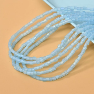 4mm matt hellblaue Glaswürfel Perlen für DIY Schmuckherstellung von Armbändern