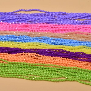 Vibrant 3mm macaron faceted glass seed beads for DIY jewelry making and crafts