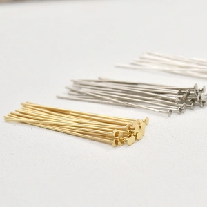Chiodini a T placcati in oro 14k e argento per creazione gioielli fai da te e perline