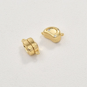 Chiusura magnetica placcata oro 14k con zirconi per la creazione di gioielli DIY