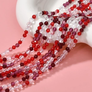 Perline in vetro cristallo sfaccettato da 3mm in colori autunnali per gioielli fai da te