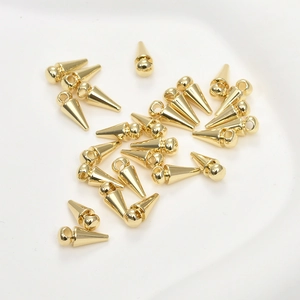 Pendentifs rivets dorés 14k polis avec anneaux pour création de bijoux DIY