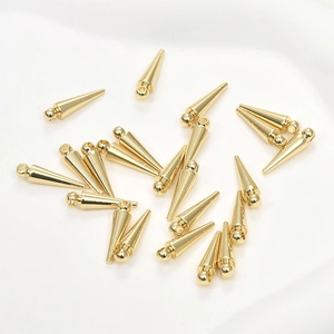 Pendentifs rivets coniques plaqués or 14k pour création de bijoux DIY et artisanat