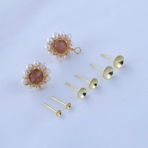 Tige de Boucle d'Oreille en Argent Sterling 925 Avec Base de Plateau de Coupe pour Fabrication de Bijoux DIY Composant Plaqué