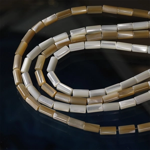 Natural Trochus Shell Cylinder Tube Beads Polished Mother Of Artificial Pearl Loose Beads For DIY Jewelry Making Necklace Bracelet Accessory