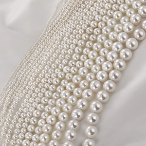 Perline di Madreperla Naturale per Creazione Gioielli Tonde Bianche Lucidate Perline Distanziatrici Sfuse per Collane Braccialetti Fai da Te