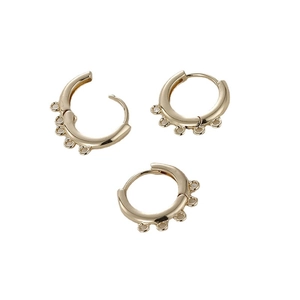 14k gold filled leverback hoop earrings with 5 loops for DIY jewelry making