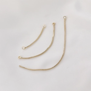Trois connecteurs de chaîne serpent dorés pour la création de bijoux DIY sur tissu doux