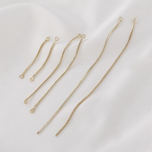 Chaîne Serpent en Cuivre Électroplaqué Connecteurs de Bijoux DIY pour Boucles d'Oreilles Gland Composants de Gland Or Argent