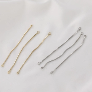 Connecteurs de chaîne serpent dorés et argentés avec boucles pour accessoires bijoux DIY