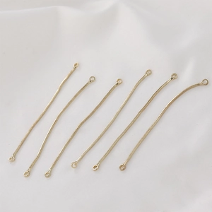 Lot de 6 chaînes serpent dorées avec doubles anneaux pour création de bijoux DIY
