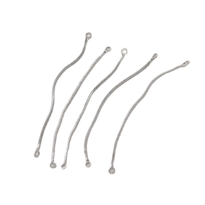 Cinq connecteurs de chaîne serpent en argent avec doubles boucles pour bijoux DIY