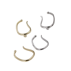 Polished gold and silver twisted ear bone cuffs for non-pierced ears in DIY jewelry