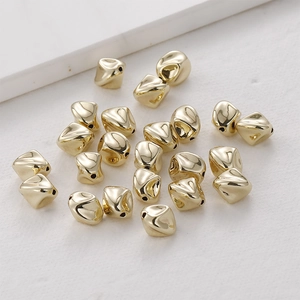 Goldene Rautenperlen aus Harz mit Metallglanz für DIY-Schmuckherstellung und Basteln
