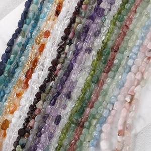 Natural Irregular Gemstone Chip Beads Strand Mixed Amethyst Moonstone Strawberry Quartz Beads For DIY Jewelry Making Crafts