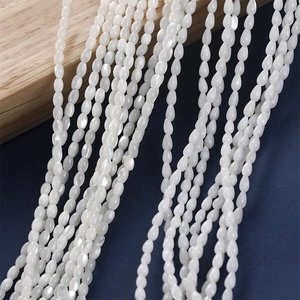 Perlmutt Muschelperlen Lose Künstliche Perlen Für DIY Schmuckherstellung Weiß Reis Tränenform Armband Halskette Bastelmaterial