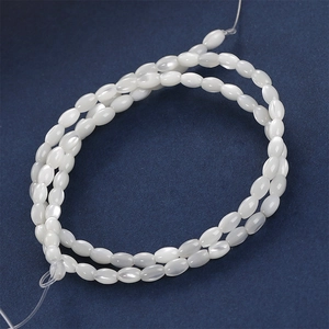 Natürliche weiße Süßwassermuschelperlen-Strang für DIY handgefertigten Schmuck