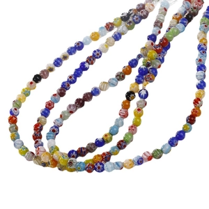 Colorful Millefiori glass beads for DIY necklaces and handmade jewelry crafts
