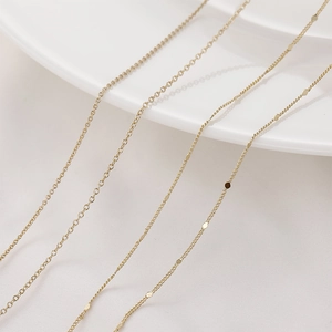 Catena a Maglie in Rame Placcato Oro Catena con Paillettes Per DIY Creazione Gioielli Collana Bracciale Accessori Artigianali