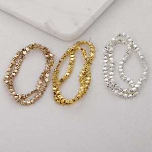 Star-shaped beads in rose gold, gold, and silver finishes for DIY jewelry making