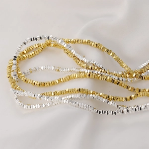 Cuentas Sueltas de Hematita de Corte Octogonal para Creación de Joyas DIY Oro Plata Piedra Galvanizada para Pulseras Collares