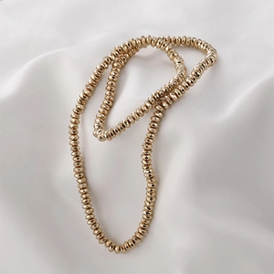 Perles rondelles en hématite dorée facettée pour la création de bijoux et colliers